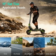 GOKEEP Electric Scooter for Adults, 1500W Peak Motor, 52V 20AH Battery, 11” Anti-Slip Off-Road Tires, Max 43mile, Foldable Escooter with NFC Smart Unlock&Turn Signals, Green
