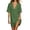 Green, variant on Alkepwun Summer Dresses for Women 100% Cotton Summer V-Neck Short Sleeve Relaxed Cropped Stretch Sundress Solid Color Casual Dropped-Shoulder Straight Hem Pullover Dress