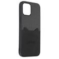 thumbnail image 3 of Funda de cuero tipo billetera para iPhone 12 Pro Max con tarjetero Funda protectora trasera delgada de cuero sintético Negro, 3 of 5