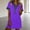 Purple, variant on Ovbmpzd Botton Collared Womens Summer Dresses Solid Pink Mini Classic Fit Collared Dresses Women'S Dresses,M