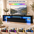 thumbnail image 2 of Ktaxon Modern Media Television Stand with RGB Lights, Gaming Entertainment Center 70" LED TV Stand for 65/70/75/80'' TVs for Living Room, Bedroom, Black, 2 of 6