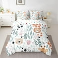 thumbnail image 2 of Homewish Kawaii Giraffe Bear Lion 7-Piece Twin Bedding Sets for Child Boys Girls,Chic Floral Flower Bedding Comforter Set,Cartoon Animal Breathable Sheet Sets,Super Cozy Room Decor,Reversible, 2 of 8