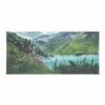 thumbnail image 1 of Landscape Gym Towel, Photo of Majestic Mountain Lake Switzerland Spring in Nature Alps Europe Outdoor, One-Sided Quick Dry Microfiber for Beach Fitness & Swimming, 60" x 30", Multicolor, by Ambesonne, 1 of 2