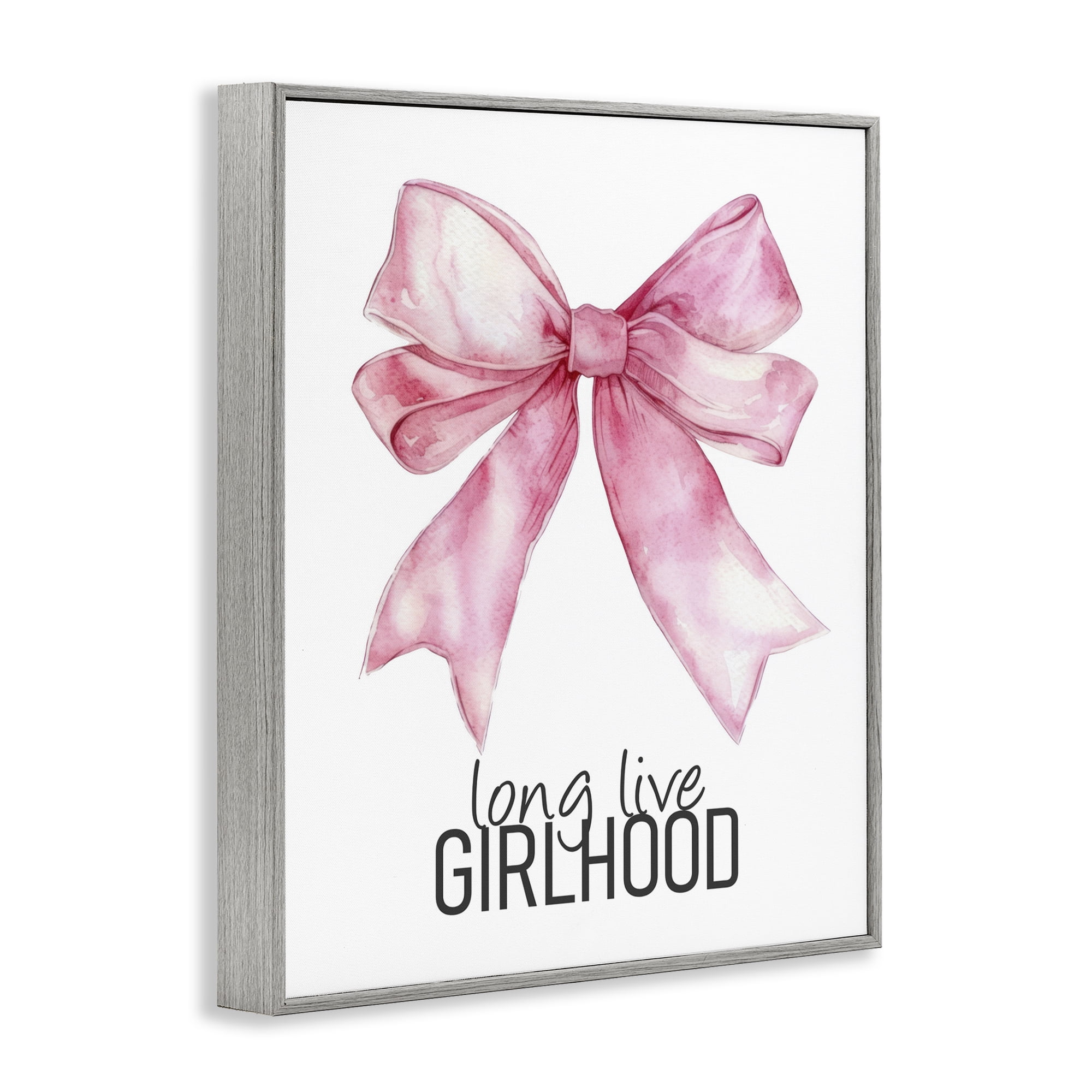 Long Live Girlhood Gray Framed Giclee Art, design by Kim Allen