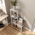 thumbnail image 3 of Quincy 44.1 in. Tall Wood 4-Shelf Modular Shelving Unit With Support Rods, 3 of 15