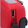 thumbnail image 5 of Dinamo de emergencia NOAA FM AM WB Radio meteorológica Radio de manivela solar con linterna de 3 LED y banco de energía de 1000 mAh para senderismo Camping Tormenta de nieve Huracán, 5 of 5