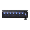 thumbnail image 1 of jinwen Rocker Switch Panel 4.2A Double USB Charger Voltmeter for Car Boat Marine 8 Gang, 1 of 9