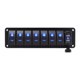 thumbnail image 1 of Panel de interruptores basculantes de 4,2 A con cargador USB doble, voltímetro de aluminio de alta resistencia para vehículos 8 pandillas, 1 of 8