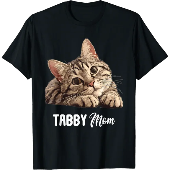 Tabby Cats Kitten Tabby Cat Mom. Men Women T-Shirt Size S-5XL