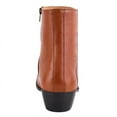 thumbnail image 6 of LIBERTYZENO Mens Genuine Leather Ankle Boots Side Zipper Mens Dress Boots, Tan, 7, 6 of 8