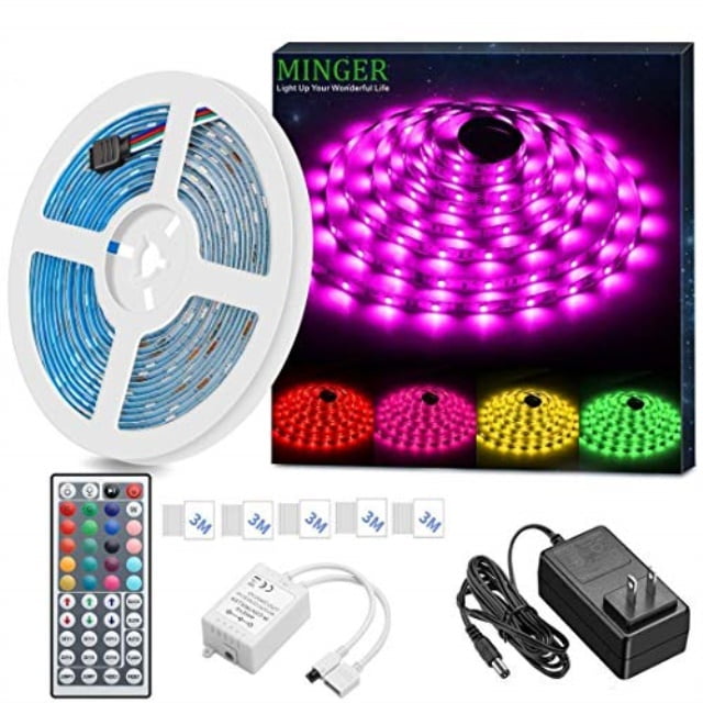 RGB Color Changing Led Strip Light 150/300Leds Room Lights 5050 SMD Tape Remote 