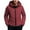 Wine, variant on gbyLJF Men's Lightweight Puffer Jacket Solid Color Full Zip Hooded Down Coats Winter Long Sleeve Warm Cardigan with Pockets