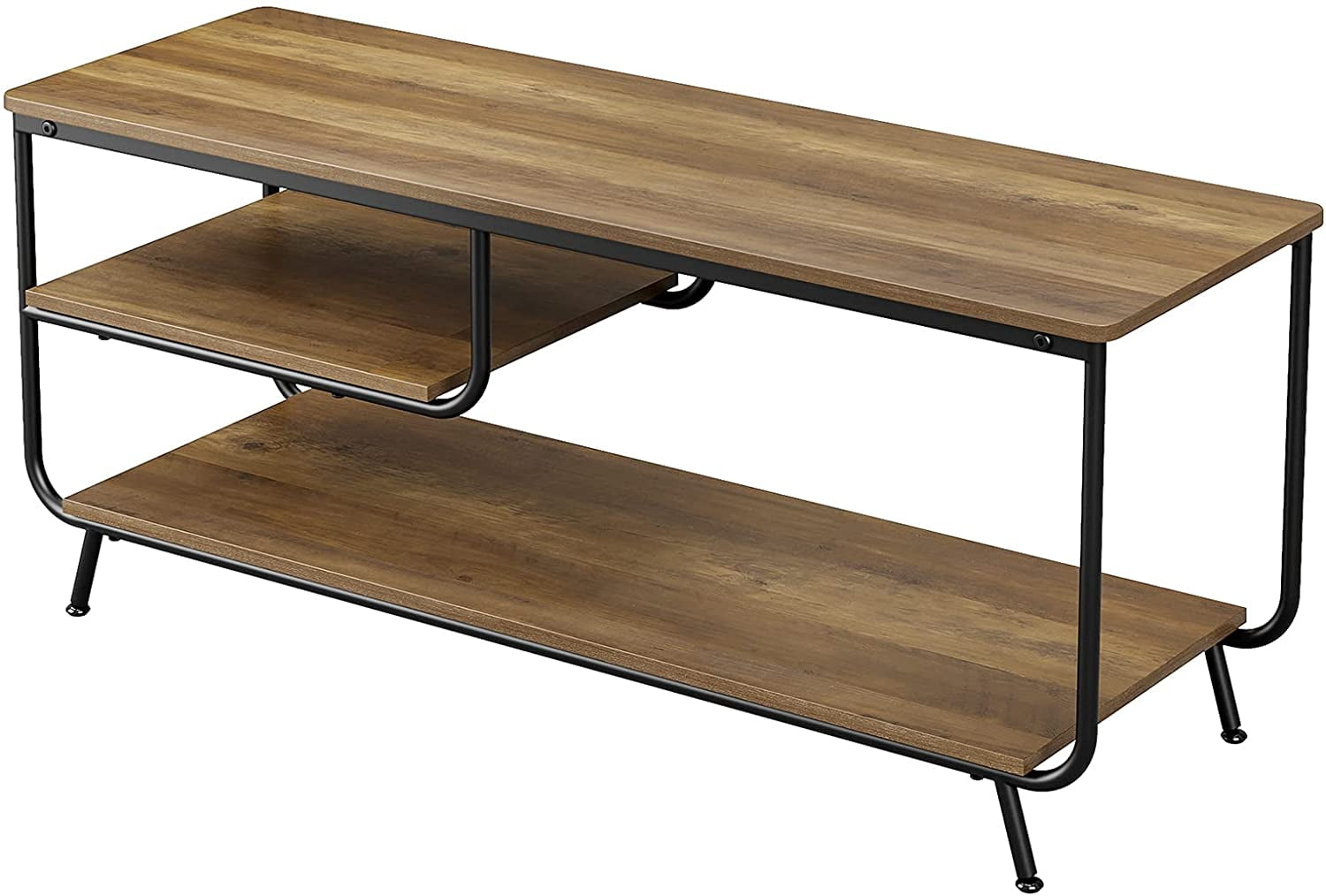 Homecho TV Stand for 55 inch TV, Console Table with 2 Storage Shelves