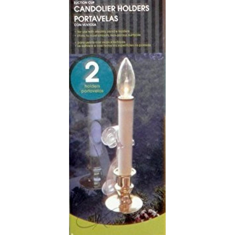 Window Candle Candolier Holder 2 Pack w/ Suction Cups