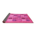 thumbnail image 2 of Ahgly Company Indoor Round Abstract Pink Modern Area Rugs, 5' Round, 2 of 4