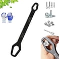 thumbnail image 1 of Clé à Molette Universelle Auto-Ajustable Double Extrémité Multi-Tailles 3-17mm/8-24mm, Clé Réglable en Acier CR-V Robuste pour Réparation Auto, Vélo, Outil d'Entretien Domestique (A, 8-24mm), 1 of 6