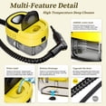 thumbnail image 3 of Steam Cleaner 15s Heat-Up 1.6L Tank 3-Level Adjustable Handle 2500W Steamer for Cleaning Portable Cleaning with 16PCS Accessories Steam Cleaner Home Car Dirt Grease Grout Tile Couch, 3 of 4