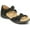 Black Lizard Leather, variant on Women's Revere Comfort Shoes Geneva Hook and Loop Sandal
