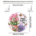 thumbnail image 3 of 7.8'' Happy Mother's Day Welcome Sign Wreath 12 Inch Round Wooden Hanging Door Sign Colorful Flower Rustic Farmhouse Porch Pendant Decorations for Front Door Wall Decor 1/2/3/4 PCS, 3 of 5