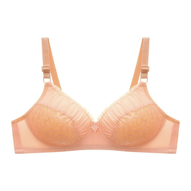 Bras for Women Womans Embroidered Glossy Comfortable Breathable Bra Underwear No Rims