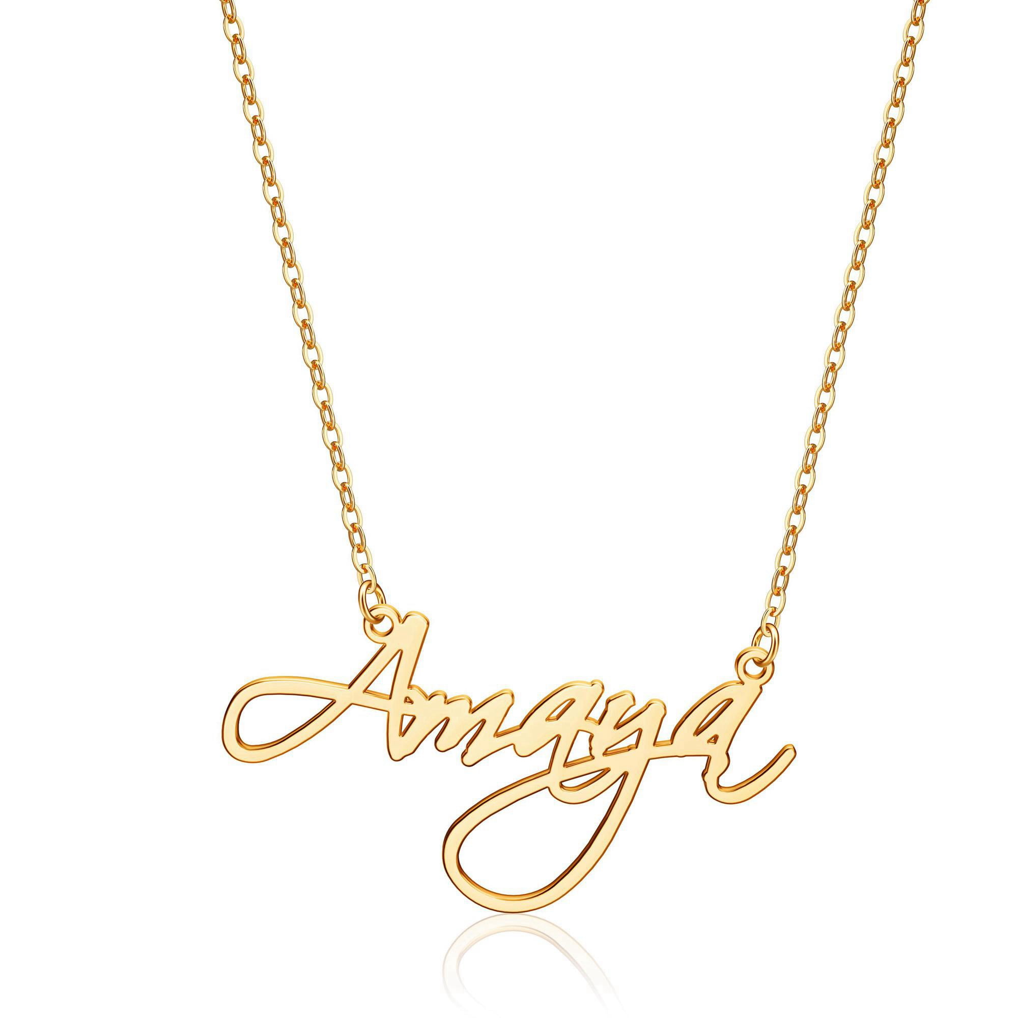 TINGN Name Necklace Personalized 14K Gold Filled Name Necklace Girls