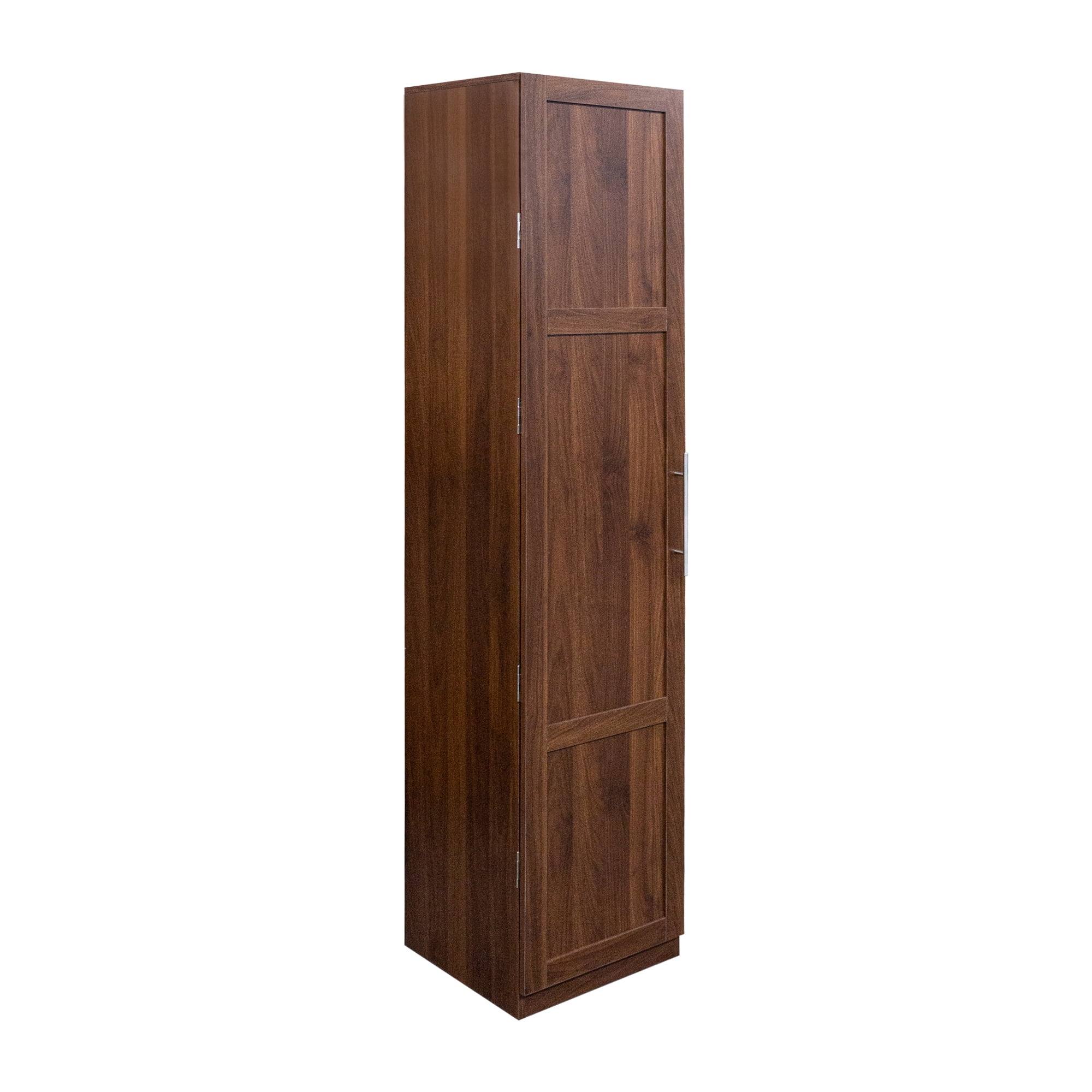 Kitchen Pantry Cabinet Freestanding Buffet Cupboard with Adjustable Shelves Side Racks, Walnut