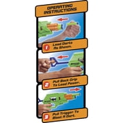 Adventure Force QuadStrike Blaster Set, Spring-Powered Auto-Indexing, 2 Blasters with 8 Accu-Blast Darts, Outdoor Play, Ages 8+