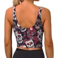 thumbnail image 3 of Lsque Rose Flowers Printed Women'S Sports Bra, Compression, Moisture Wicking, High-Impact Sports Bra For Women,Supportive sports bra-X-Large, 3 of 9