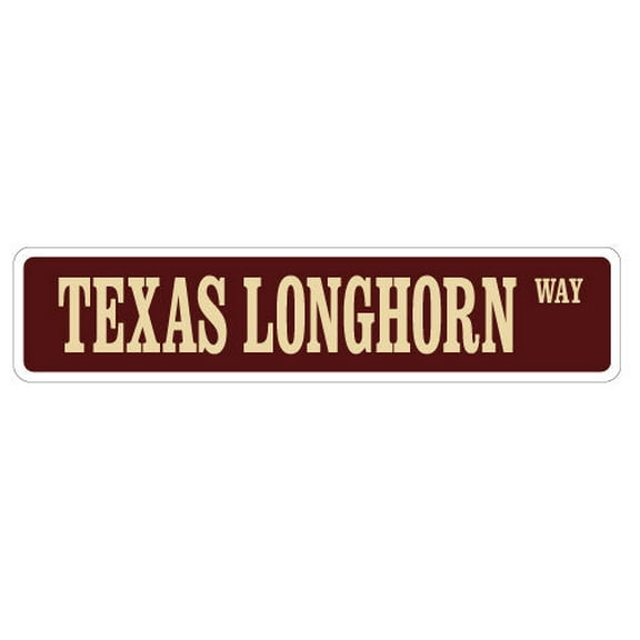 SignMission SS-TEXASLONGHORN 4 x 18 in. Texas Longhorn Street Sign