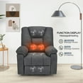 thumbnail image 3 of YODOLLA Power Lift Chair for Elderly, Heated Vibration Massage & USB charging port, Fabric Grey, 3 of 7