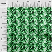 oneOone Georgette Viscose Green Fabric Animal Skin Sewing Material Print Fabric By The Yard 42 Inch Wide-H0G