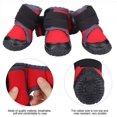 thumbnail image 2 of 4 piezas de zapatos para caminar para perros, botas para mascotas al aire libre y zapatos deportivos, con suela antideslizante sólida y cinturón ajustable, botas para perros para todas las, 2 of 5