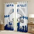 thumbnail image 2 of Erosebridal American Football Players Curtains Drapes,Sports Curtains 42x90 inch,Football Player Blackout Curtains,Rugby Window Treatments 2 Panels for Bedroom Decor,Blue Gray(Indianapolis), 2 of 6