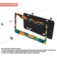 thumbnail image 3 of 1Pack License Plate Frames with Cone Geometric Gradient Pattern Includes Screws & Caps Full Accessories Included Size 6.3x12.2inch(16x31cm), 3 of 8
