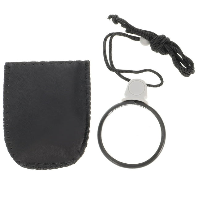 SHISUYAN Necklace Magnifier Hanging Loupe Monocle Lens Coin Glass Plastic Chain for Jewelry Increase Vision