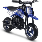 MotoTec DB-02 50cc 2-Stroke Gas Dirt Bike, for Kids 7-12, Blue