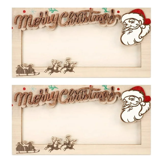 Maoww 2 Pcs Cartes de Noël & Portefeuille, Élégant et Polyvalent, DURABLE et Robuste, Parfaits pour Cadeaux, Rassemblements, Personnalisé A1