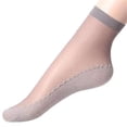 thumbnail image 3 of Migroa 6 Pairs Sheer Socks Women Ankle Socks for Women Elastic Thin See Through Silk Sock Anti-Slip Ankle Stockings Grey L, 3 of 6
