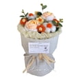 thumbnail image 4 of Ramo de flores artificiales de crochet, accesorios para fotografía con ramo de flores, ramo de flores de crochet tejido para compromiso naranja, 4 of 10