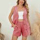 thumbnail image 1 of MKLEKYY Conjunto De Camiseta Y Pantalones Cortos Con Estampado De Cuadros Para Mujer, 1 of 4