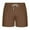 Brown, variant on WREESH Men's Summer Casual Shorts 5 Inch Shorts Fashion Solid Color Shorts Elastic Waist Sport Shorts with Pockets Shorty Shorts Purple