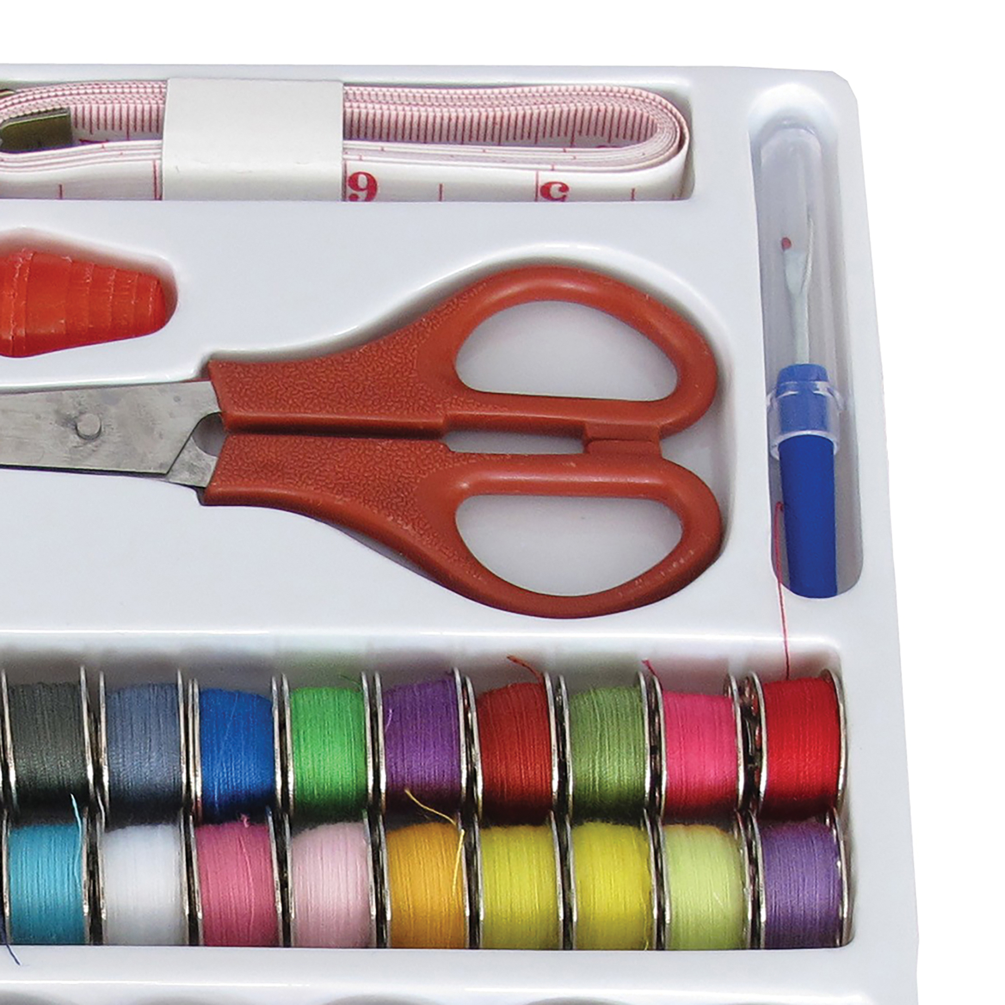 Michley Fs-092 Sewing Kit With 100 Pieces Including Thread Spools, Bobbins, Scissors, Needles, Thimbles, And More - image 5 of 5