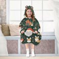 thumbnail image 7 of FORMRS Wearable Blanket Hoodie with Sleeves for Kids Cozy Flannel Sweatshirt, Whimsical Christmas, 7 of 7