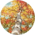 thumbnail image 2 of Unique Loom Outdoor Botanical Collection Area Rug - Autumn (10'  Round Multi/Red), 2 of 9
