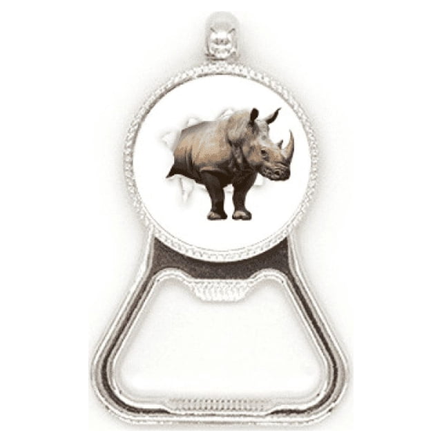 Animal Paper Break Shocks Rhinocéros Ouvre-Bouteille en Métal pour Bière en Acier Inoxydable
