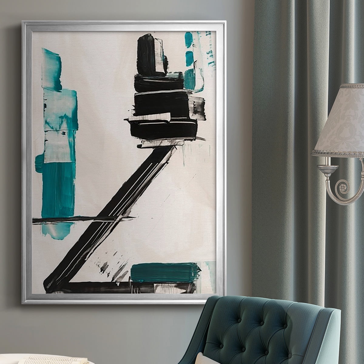 Geometry Notes IV Premium Framed Print, in Gold, Black, or Silver - Ready to Hang