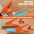 thumbnail image 3 of Hole Punch Pliers 5/16 Inch Adjustable Screw Cover Hole Punch Ergonomic Hand-Held Single Circle Hole Punch with Limit Taper Drill Bit for Paper Cardboard PVC Leather, 3 of 8
