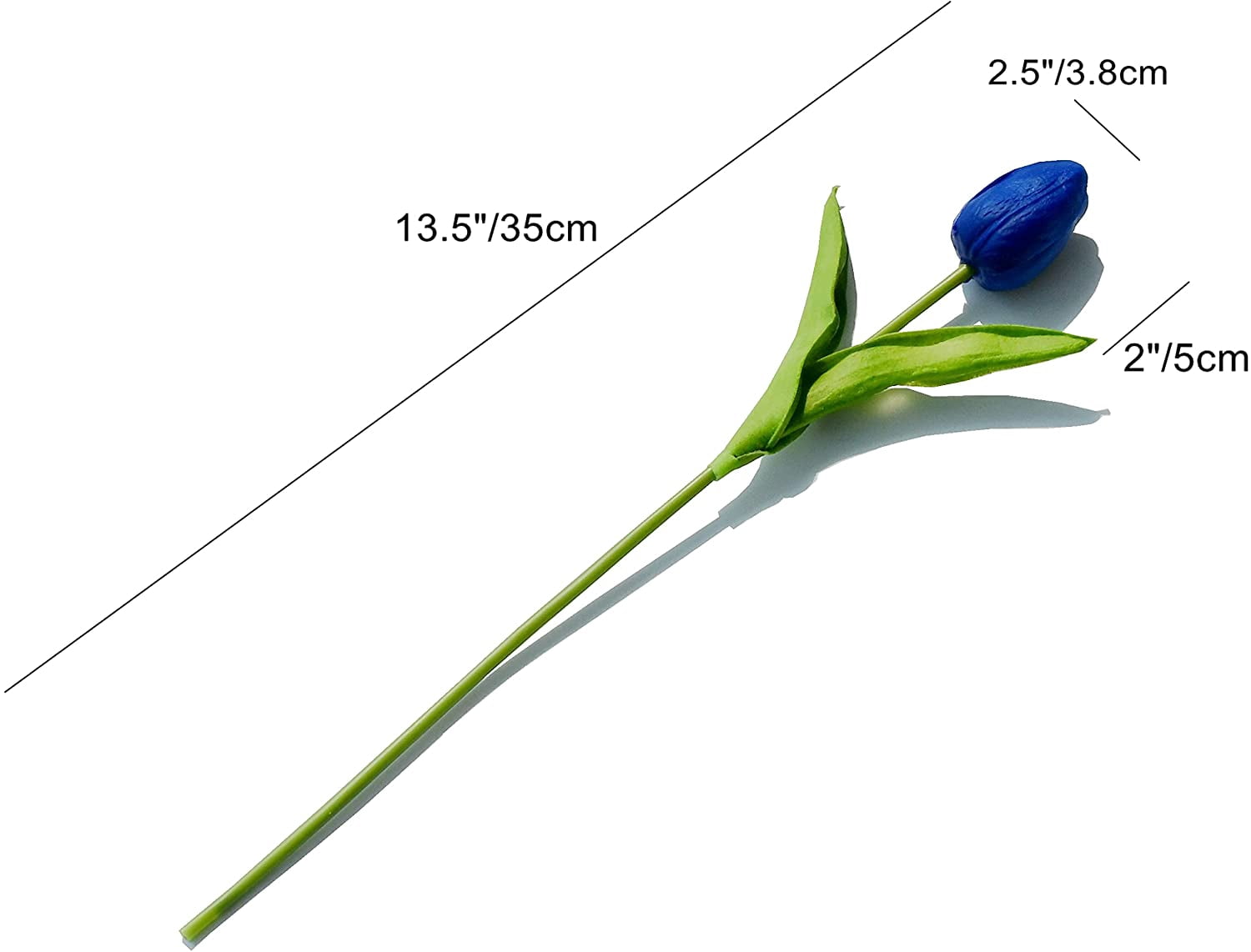 20pcs White Flowers Artificial Tulip Silk Fake Flowers 13.5" for Mother's Day Easter Valentine’s Day Gifts in Bulk Home Kitchen Wedding Decorations