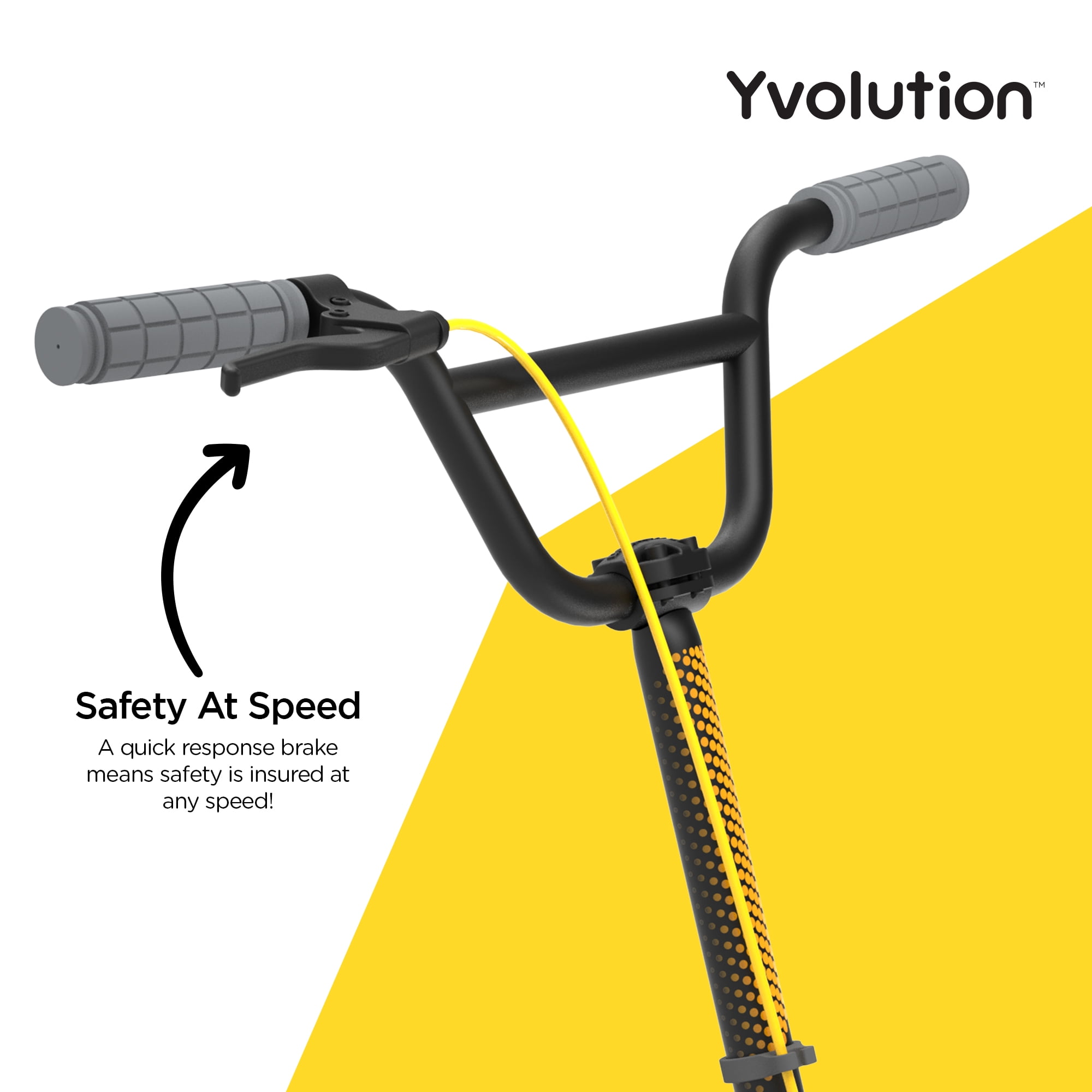 Yvolution Y Fliker C5, Foldable Drift Swing Scooter Kids Age 9+ Years, Yellow, Unisex