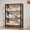 4-Tier Extended, variant on Wide Heavy Duty Bookshelf, Industrial Wood and Metal Bookshelf, Vintage Bookcase with Lock Wall Design, Living Room Shelf